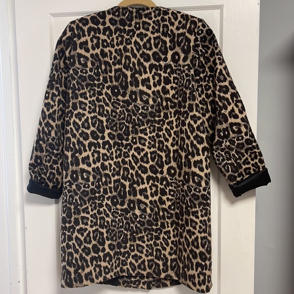 Long-line, leopard print, jacquard blazer from Zara - size M - Picture 3 of 4